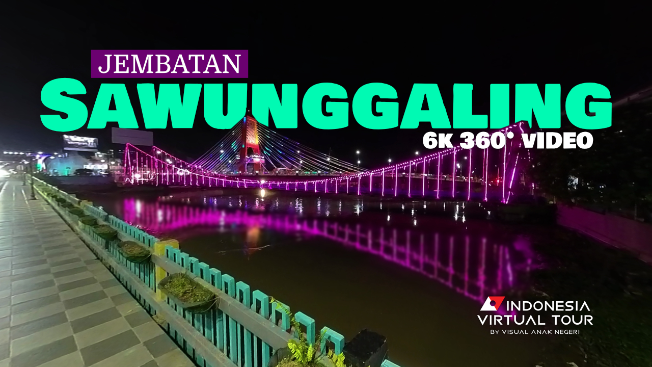 Jembatan Sawunggaling di Malam Hari (6K 360° Video)